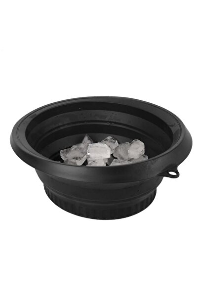 Choice حوض استحمام ثلجي محمول أسود اللون للوجه، مثالي لغمر الوجه في الثلج، حوض غسيل للوجه.