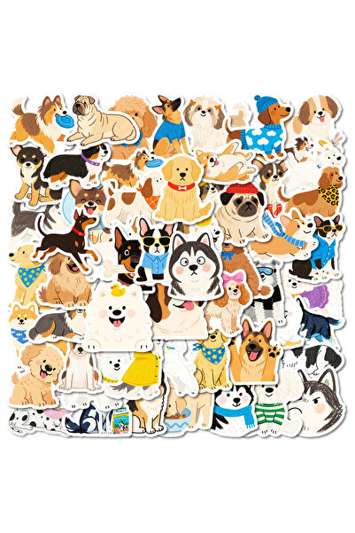 Choice مجموعة ملصقات إبداعية متعددة الألوان تضم 56 قطعة من سلسلة كلاب كرتونية...