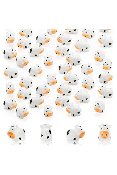 Choice 50pcs 50 Pcs Mini Cow Figurines Resin Cow Miniature Animals Figurines ...