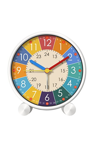 Choice ساعة منبه بيضاء صغيرة الحجم للأطفال، مناسبة لإيقاظهم وتعليمهم الوقت، م...