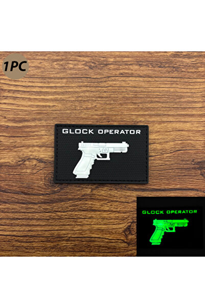 Choice ملصق ثلاثي الأبعاد من مادة PVC بنمط حرف "A" لمشغل مسدس غلوك أبيض، شارة...