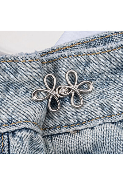 Choice1 مشبكان فضيان على شكل نبتة البرسيم ذات الأربع أوراق - مشبك قابل للتعدي...