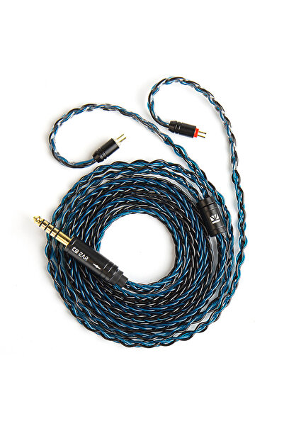 Choice كابل سماعة أذن سلكي أسود/أزرق بطول 1.5 متر، ثنائي الدبابيس، 4.4 كيلو ه...