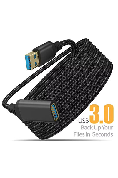 Choice كابل تمديد USB 3.0 أسود بطول 2 متر، قطعة واحدة، بطول 1/2/3/5 متر، ذكر إلى أنثى، لشحن الكاميرا والطابعة والهاتف المحمول.