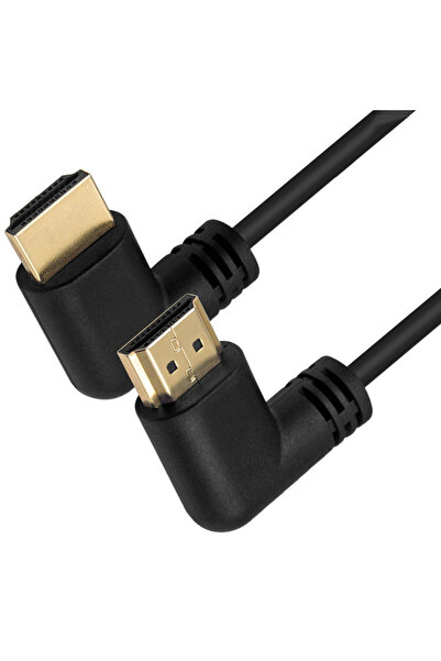 BSN 15cm Left to Right HDTV2.0 4K 3D Dual HDMI-compatible 90 Degree Left Angled HDTV Male To Right Angle