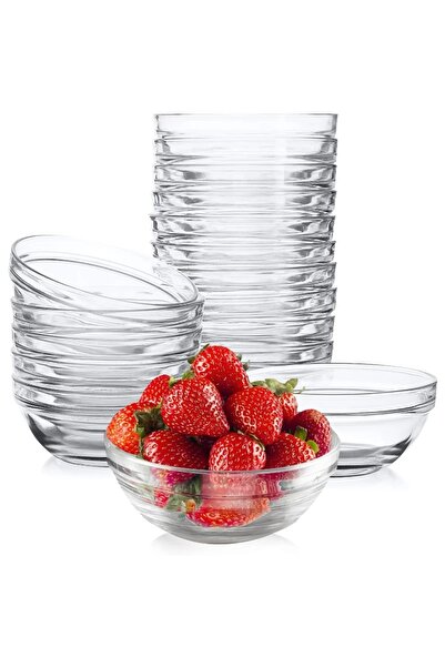 Choice ١٠ قطع من أوعية زجاجية صغيرة، أوعية غمس صلصة الصويا، قابلة للتكديس، للسلطة، والحلويات، والوجبات الخفيفة، والفواكه، والمكسرات، والحلوى.