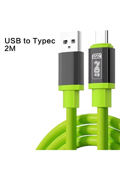 Choice كابل بيانات USB إلى Type-C بطول 2 متر، يدعم الشحن السريع بقدرة 240 واط...
