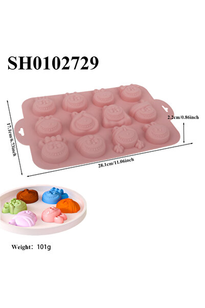 Choice قالب بسكويت SH0102729 بتصميم أرنب إبداعي مكون من 12 خلية، قالب حلوى وش...