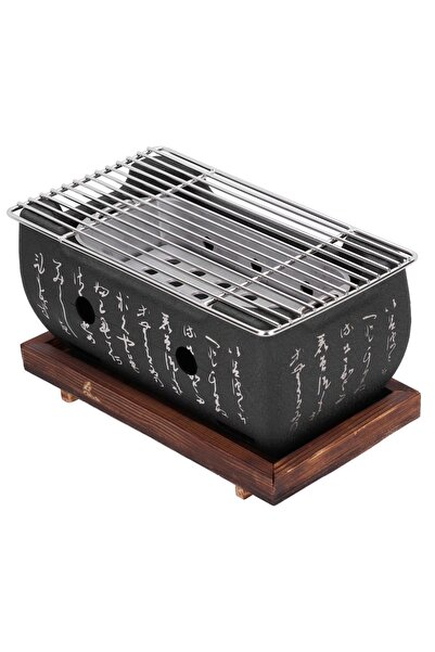 Choice شواية فحم محمولة، شواية فحم يابانية، موقد فحم منزلي صغير مصنوع من سبائ...