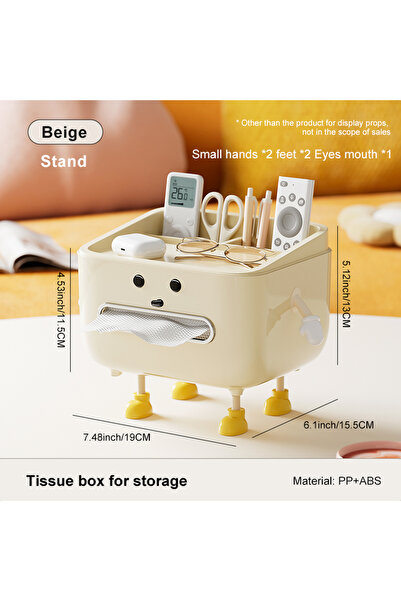 Choice علبة مناشف ورقية بيج اللون، مثالية للعودة إلى المدرسة، للاستخدام المنز...