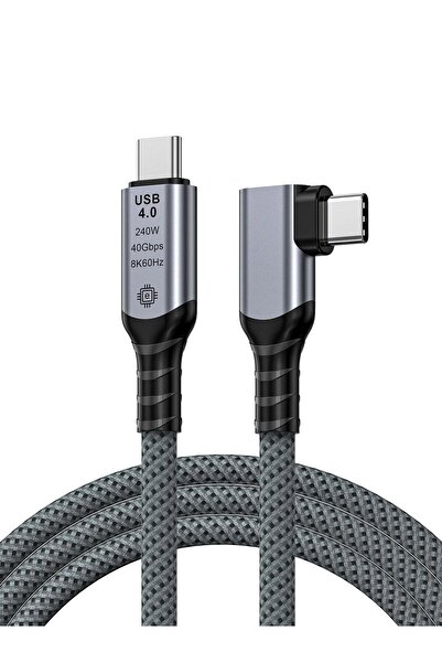 Choice 1m Blue USB 4 Thunderbolt 4 Elbow USB Cable 40Gbps PD240W 5A 8K Type C...