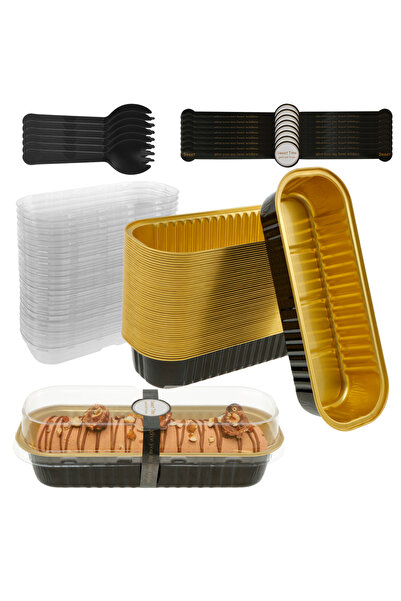 Choice 50 قطعة من قوالب الخبز الصغيرة المصنوعة من رقائق الألومنيوم، باللونين ...