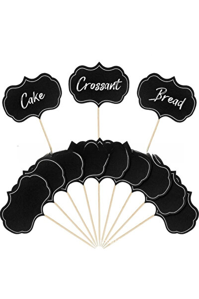 Choice 24pcs black 24pcs Blackboard Paperboard Message Slate Business Card Ho...