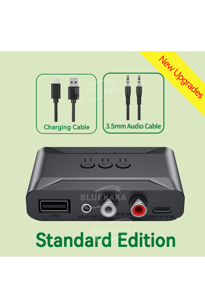 Choice جهاز استقبال صوتي بلوتوث 5.4 قياسي الإصدار، مزود بمنافذ AUX 3.5 ملم وR...