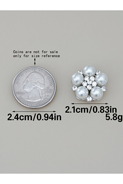 Choice1 4 قطع من أغطية أزرار مرصعة بأحجار الراين مقاس 2.1 سم، متوفرة بمقاسات ...