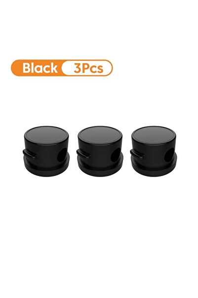 Choice مشابك كابلات مغناطيسية سوداء قابلة للدوران 360 درجة، 3 قطع، لتنظيم الك...