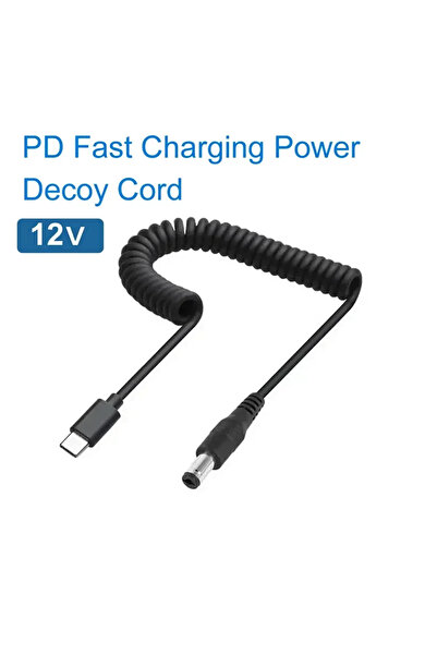 Choice 12V Cord USB C to DC 5.5mm x 2.5mm Power Cord, USB Type C PD Input to DC 12V 3A Out Power Cable, for