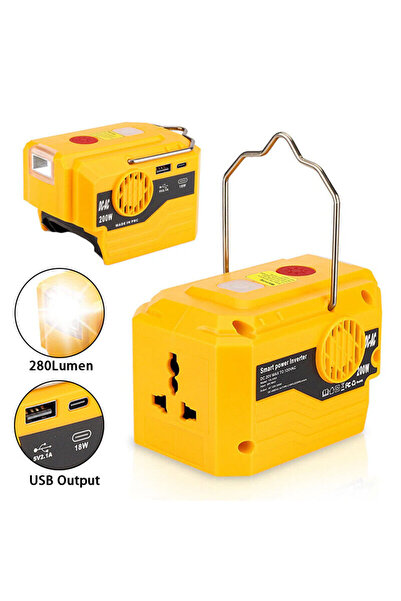 Choice محول طاقة عاكس بدون فرش يعمل بالبطارية من ديوالت، يحول التيار المستمر ...