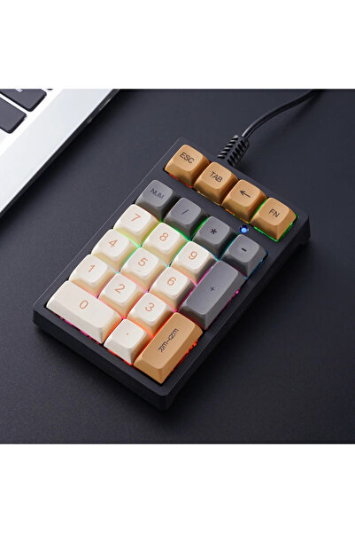 Choice blue switch Gilimmer APAYADO T21 Number Keyboard 21Key Wired Mechanical Number Keyboard,MultiColor L