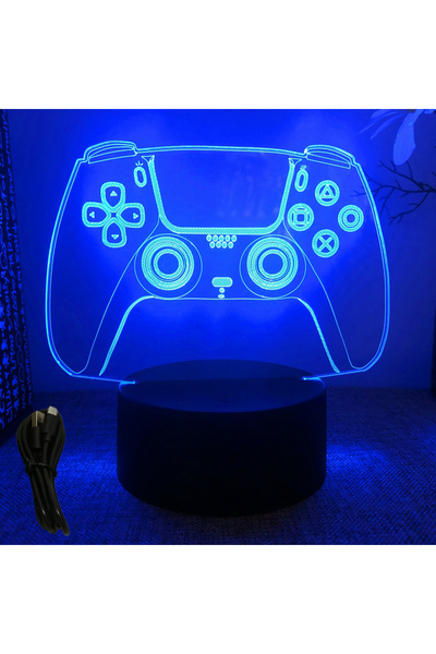 Choice مصباح B7-Gaming 04 NEON GAMER ثلاثي الأبعاد، مصباح ليلي LED، إعداد ألع...