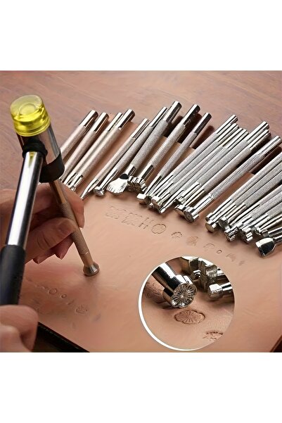 Choice 20pcs 20pcs Leather DIY Tool Set - Leather Printing, Punch, Bag Carving and Embossing Tools
