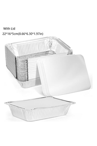 choice2 With Lid 10PCS Disposable Aluminum Foil Food Storage Containers Oven ...