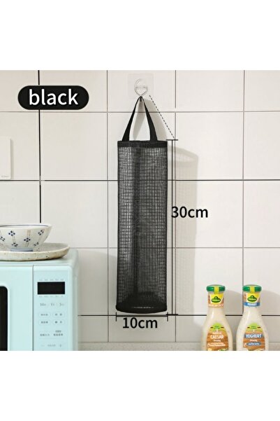 Choice حامل أكياس تسوق منزلي أسود اللون، يُثبت على الحائط، موزع أكياس بلاستيك...