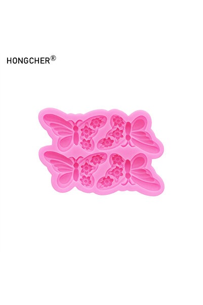 Choice1 مشبك شعر على شكل فراشة وردية اللون، مصنوع يدويًا من جل كريمي، مشبك شع...