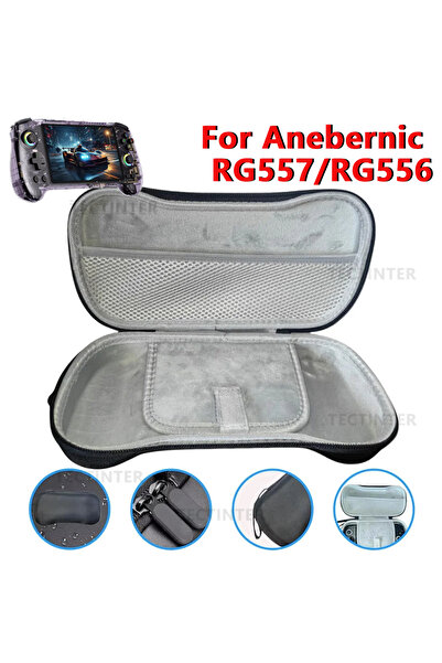 Choice حقيبة حمل كبيرة محمولة سوداء اللون لجهاز التحكم المحمول Anbernic RG557/RG556، حقيبة تخزين مقاومة للصدمات