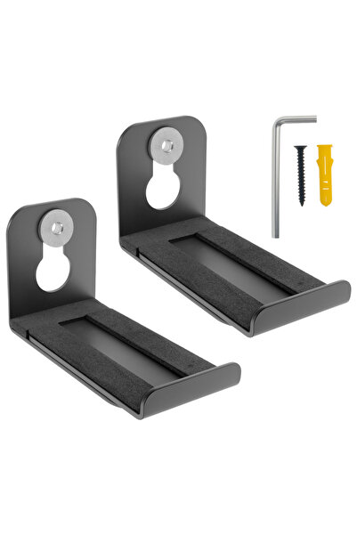 Choice black 2pcs 2Pcs Soundbar Speaker Stands Wall Mount Nonslip Audio Accessories Metal Floating Bracket