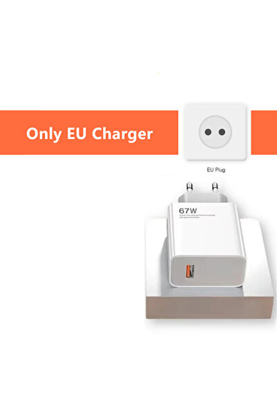 Choice شاحن أوروبي فقط، شاحن فائق السرعة بقوة 67 واط/6 أمبير، متوافق مع هواتف...