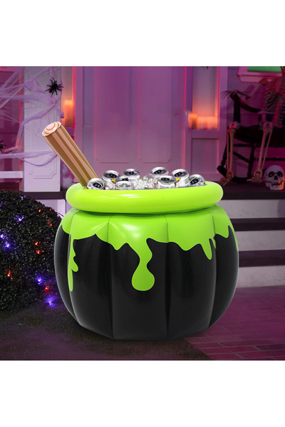 Choice دلو ثلج قابل للنفخ أسود اللون على شكل مرجل ساحرة، مبرد مشروبات، حاوية ...