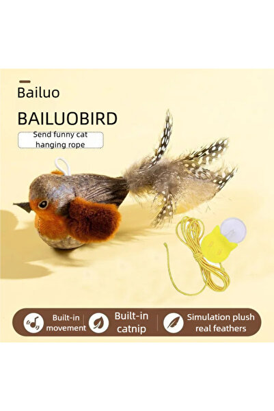 Choice لعبة قطط تفاعلية من غراي، طائر كهربائي يحاكي الطيور، يصدر صوت زقزقة وأ...