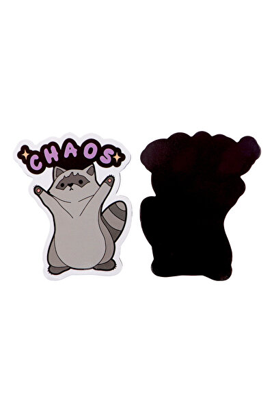 Choice 3 مغناطيسات ثلاجة لطيفة على شكل راكون، عبارات لتزيين أبواب الخزائن، قط...