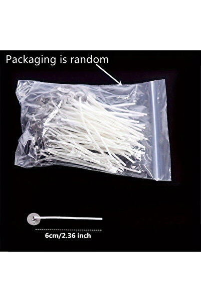 Choice 100 قطعة من فتائل الشموع عديمة الدخان العملية بطول 6 سم - فتائل كبيرة ...