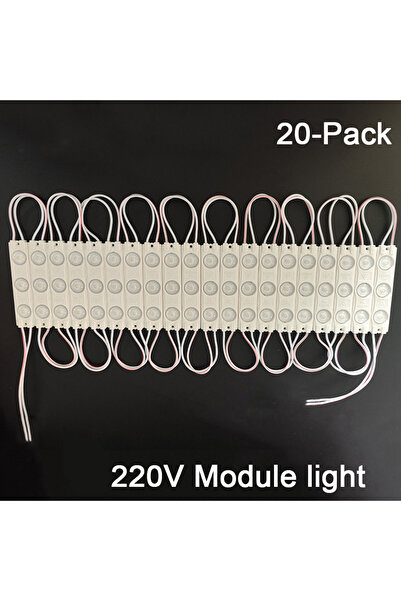 Choice مجموعة إضاءة LED بيضاء مكونة من 20 قطعة، تعمل بجهد 220 فولت تيار متردد...