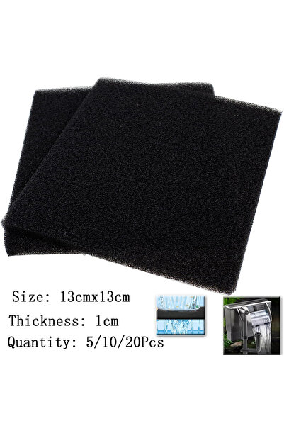 Choice 20 قطعة (5-20 قطعة) فلتر هواء عالمي أسود من الإسفنج الرغوي المنشط بالك...
