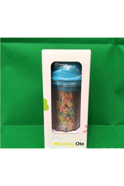 Choice كوب شاي حليب أو شوفان أزرق 0.6 لتر، تصميم مبتكر 2 في 1، كوب سفر محمول، كوب ماء مريح