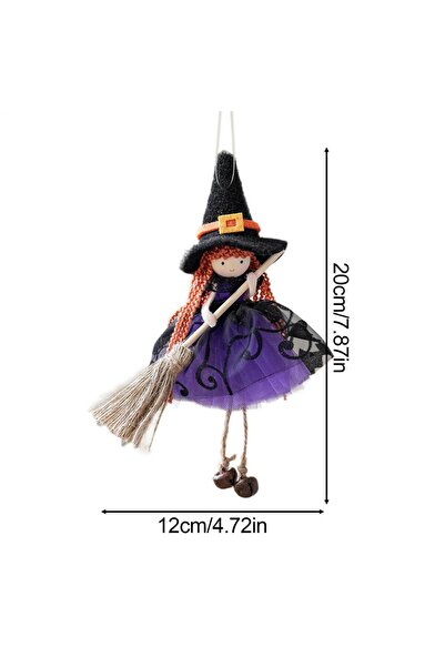 Choice Purple Witch Doll for Good Luck Halloween Pendant Collectible Figurine...