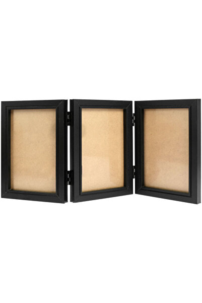 Choice إطار صور قابل للطي بمفصلات، إطار صور مزدوج/ثلاثي، مجموعة ألبومات مكتبية مدمجة، 180 درجة عمودية.