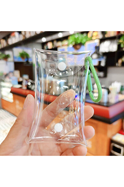 Choice 5.5x8.5cm green Small Transparent Coin Purse PVC Clear Mini Female Pur...