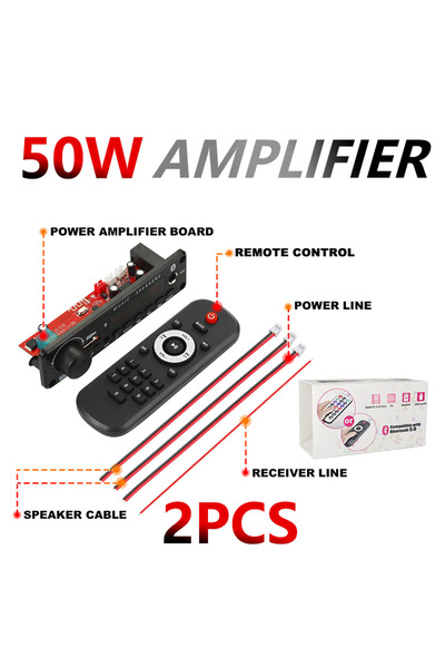 Choice لوحتا مكبر صوت عالي الطاقة 50 واط، مزودتان بتقنية بلوتوث، يدعمان ملفات...