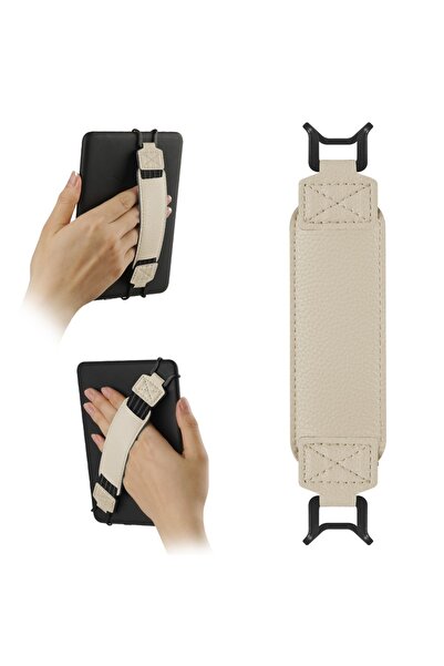 Choice1 Beige For 6-7- Leather Tablet Hand Strap Anti Drop Anti-Slip EReader ...