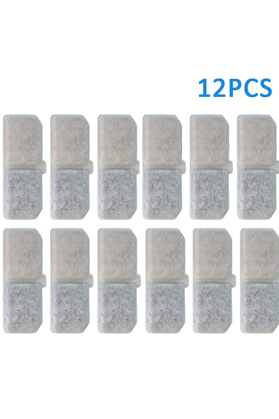 Choice مجموعة واحدة من 12 قطعة من فلاتر نافورة مياه القطط، فلاتر بديلة، فلتر ...