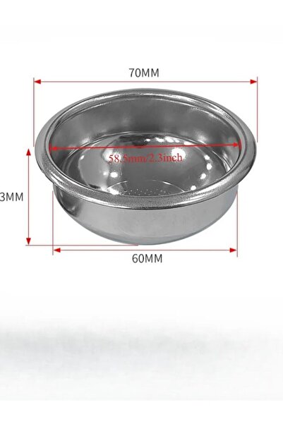 Choice1 1pcs 2cup 58mm Espresso Portafilter Basket 304 Stainless Steel Filter...