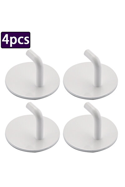 Choice 4 قطع من خطافات الحائط البيضاء المصنوعة من الفولاذ المقاوم للصدأ، مناسبة لتخزين المفاتيح والحقائب والملابس، مقاومة للماء، للمطبخ والحمام