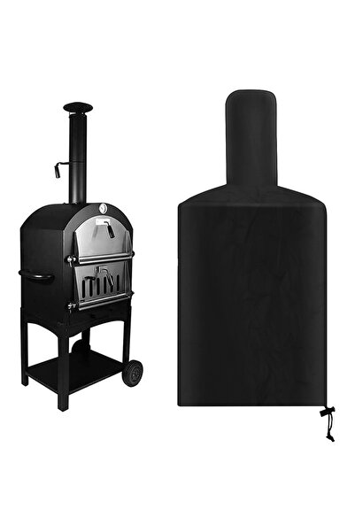 Choice غطاء فرن بيتزا أسود من قماش أكسفورد، مقاوم للماء، مقاس 170×65×55 سم، م...