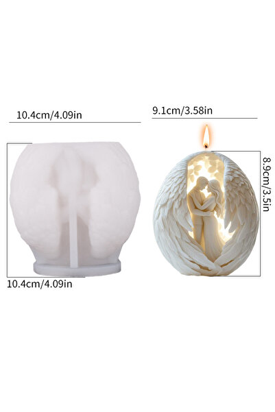 Choice قالب شمعة ملاك رومانسي لعيد الحب GJ-103، زوج من الملائكة ثلاثي الأبعاد...