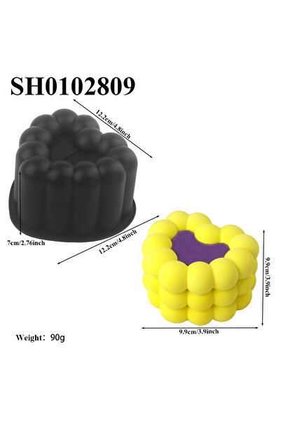 Choice قالب سيليكون على شكل قلب، أسطواني، مربع، ذو ملمس مميز، مناسب لعمل كيكة...