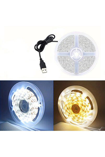 Choice شريط إضاءة LED أبيض بطول متر واحد، بدون مفتاح، يعمل بجهد 5 فولت عبر من...